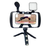 TRIPODE CON LUZ Y MICROFONO PROFESIONAL PARA CELULAR AY-49X