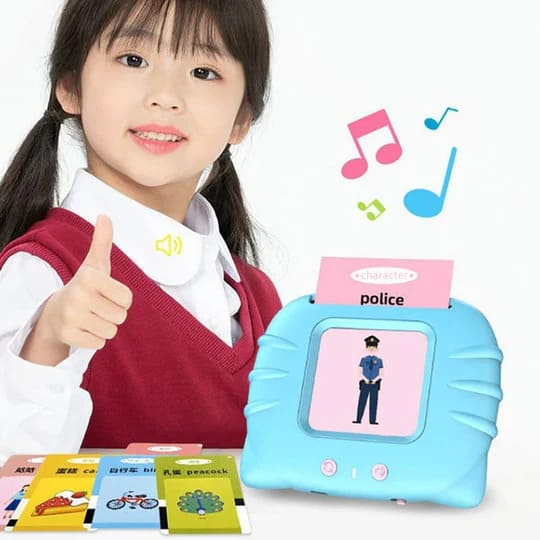 COMBO KIT LECTOR DE TARJETA PARA NIÑOS + LIBRO MAGICO PARA NIÑOS