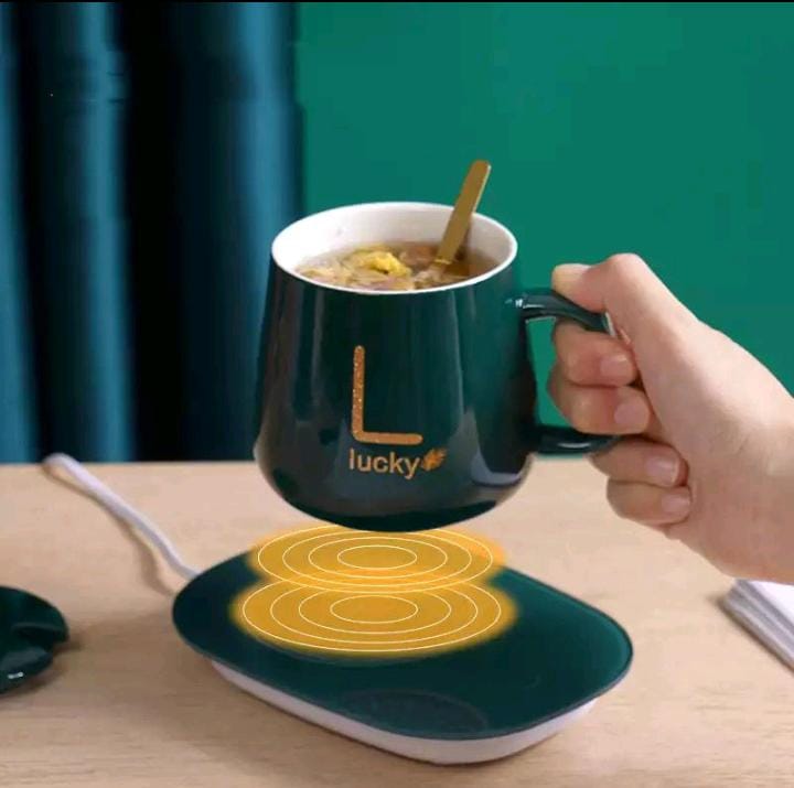 Taza con base calentadora
